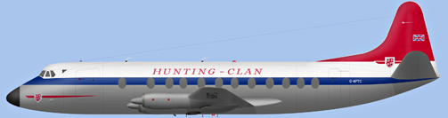 David Carter illustration of Hunting-Clan Air Transport Viscount G-APTC 